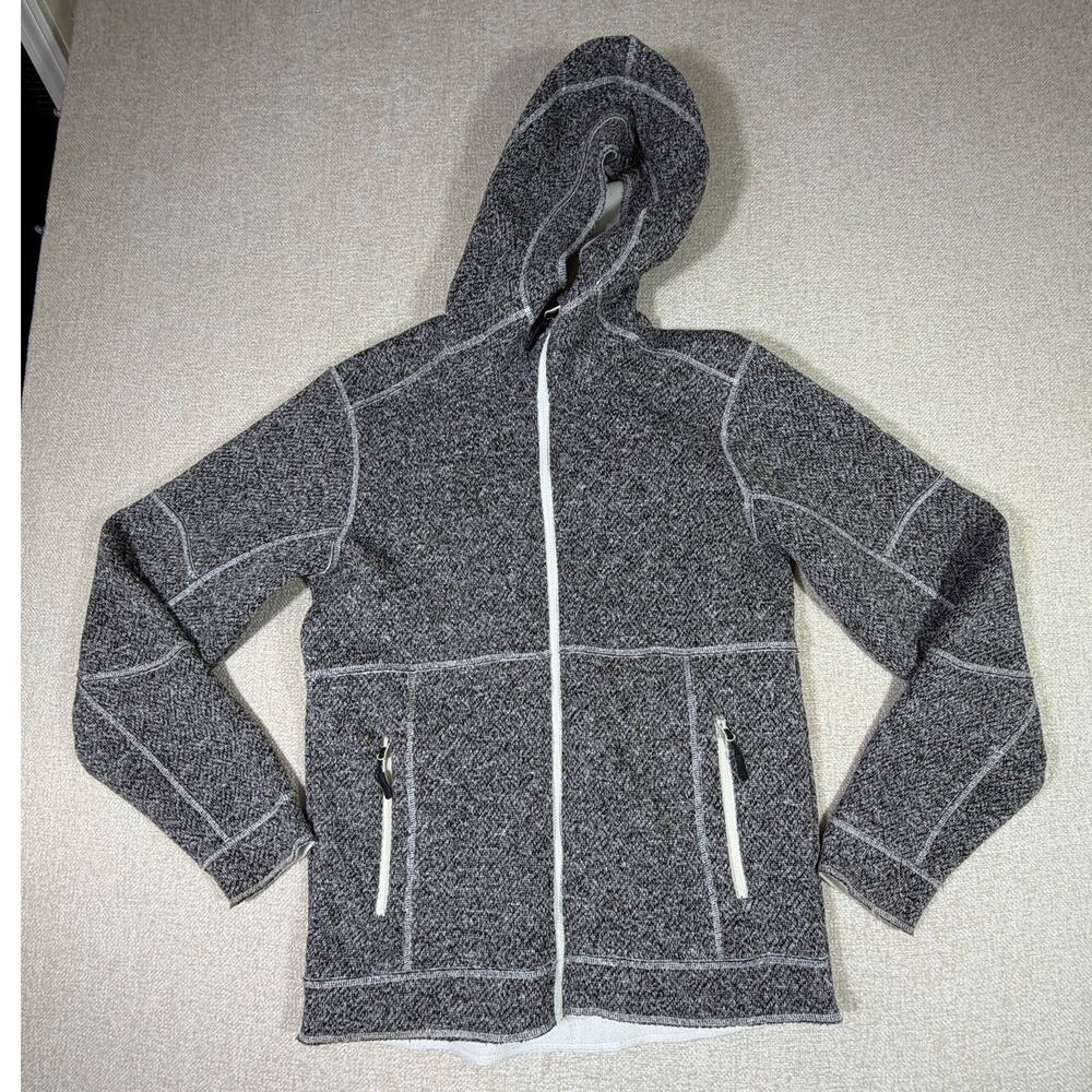 Powder River Outfitters Men's Medium Black White Panhandle Zip Up Hooded Jacket